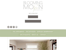 Tablet Screenshot of bloomingmoonspa.com